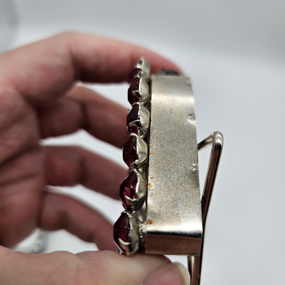 3 VTG Heart Shape Rhinestone Picture Frames Small Mini Red Pink Clear Y2K 2.5" - Picture 7 of 9